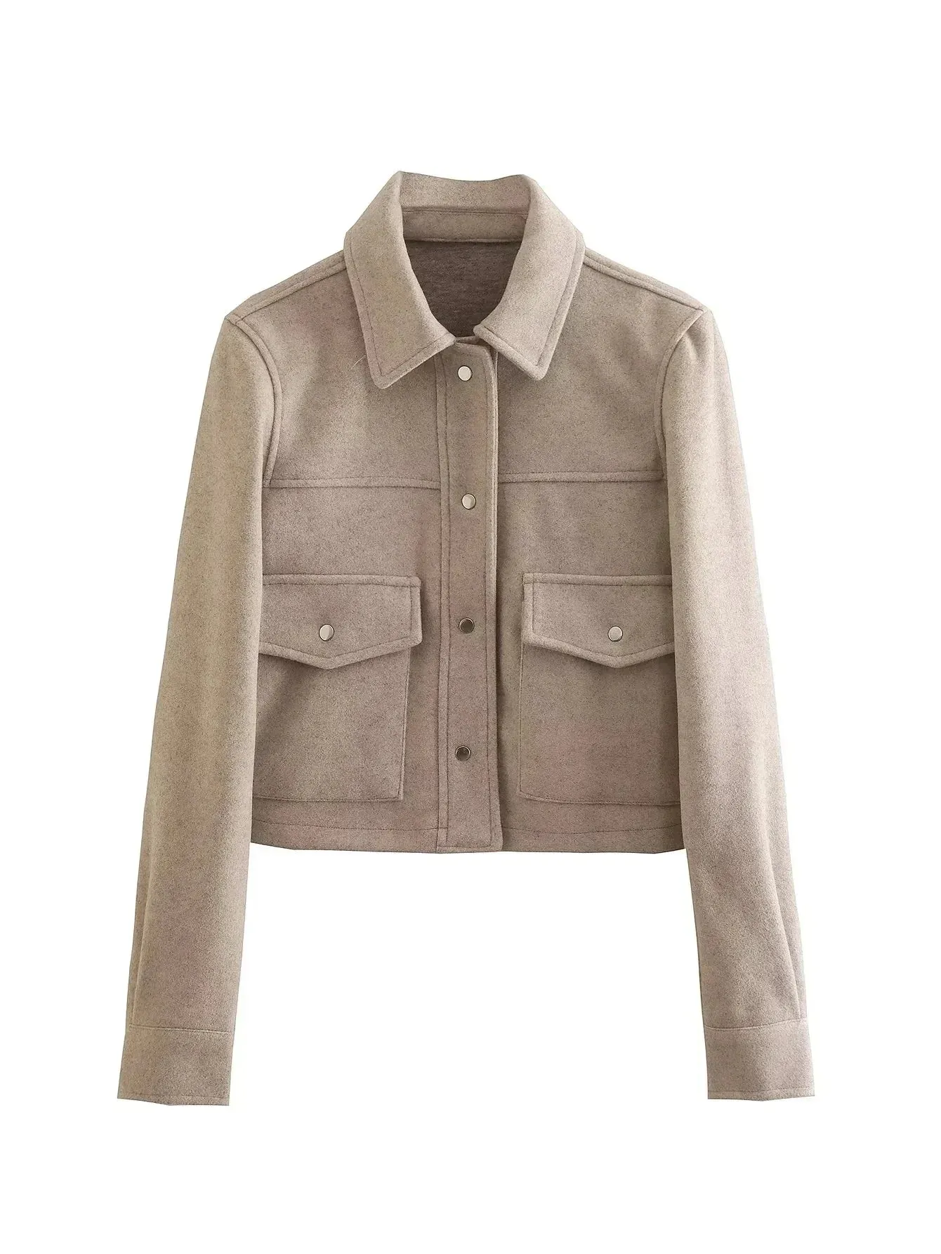 Functional Cropped Bomber Jacket for Women