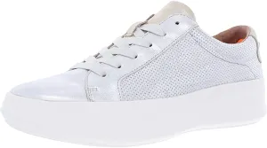 Gentle Souls by Kenneth Cole Women's Rosette Platform Sneaker, Silver, 8.5 M US