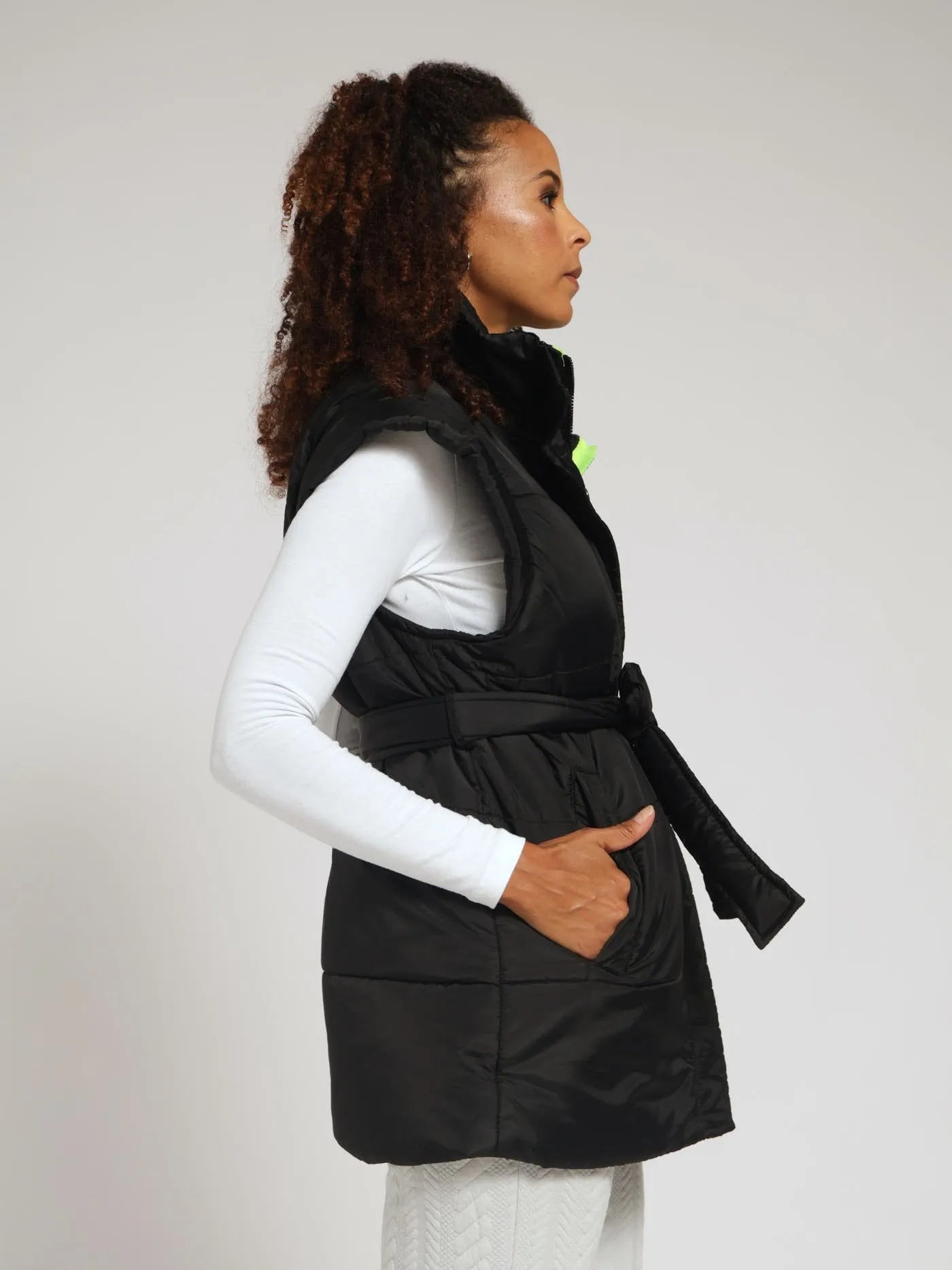 Gilet Puffer Jacket - Black