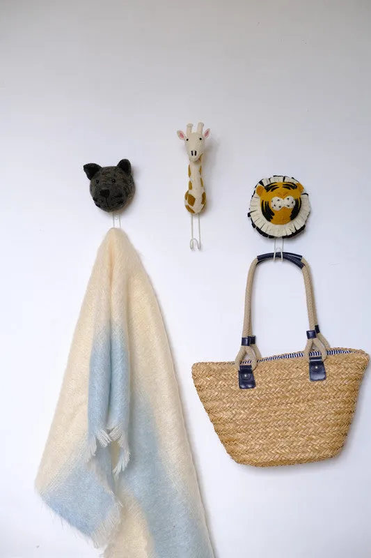 Giraffe Head Coat Hook with Tonal Spots