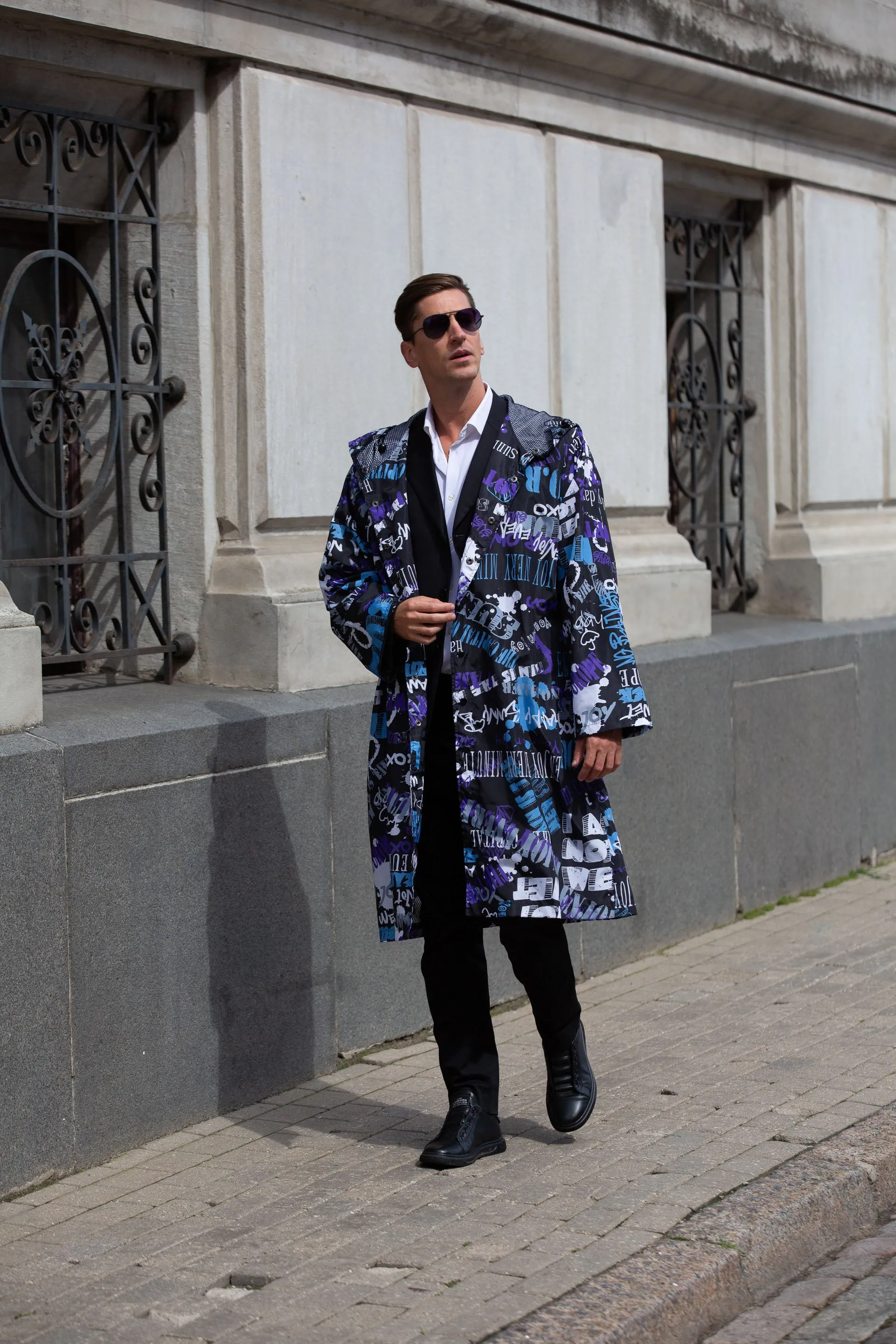 Graffiti Men Poncho