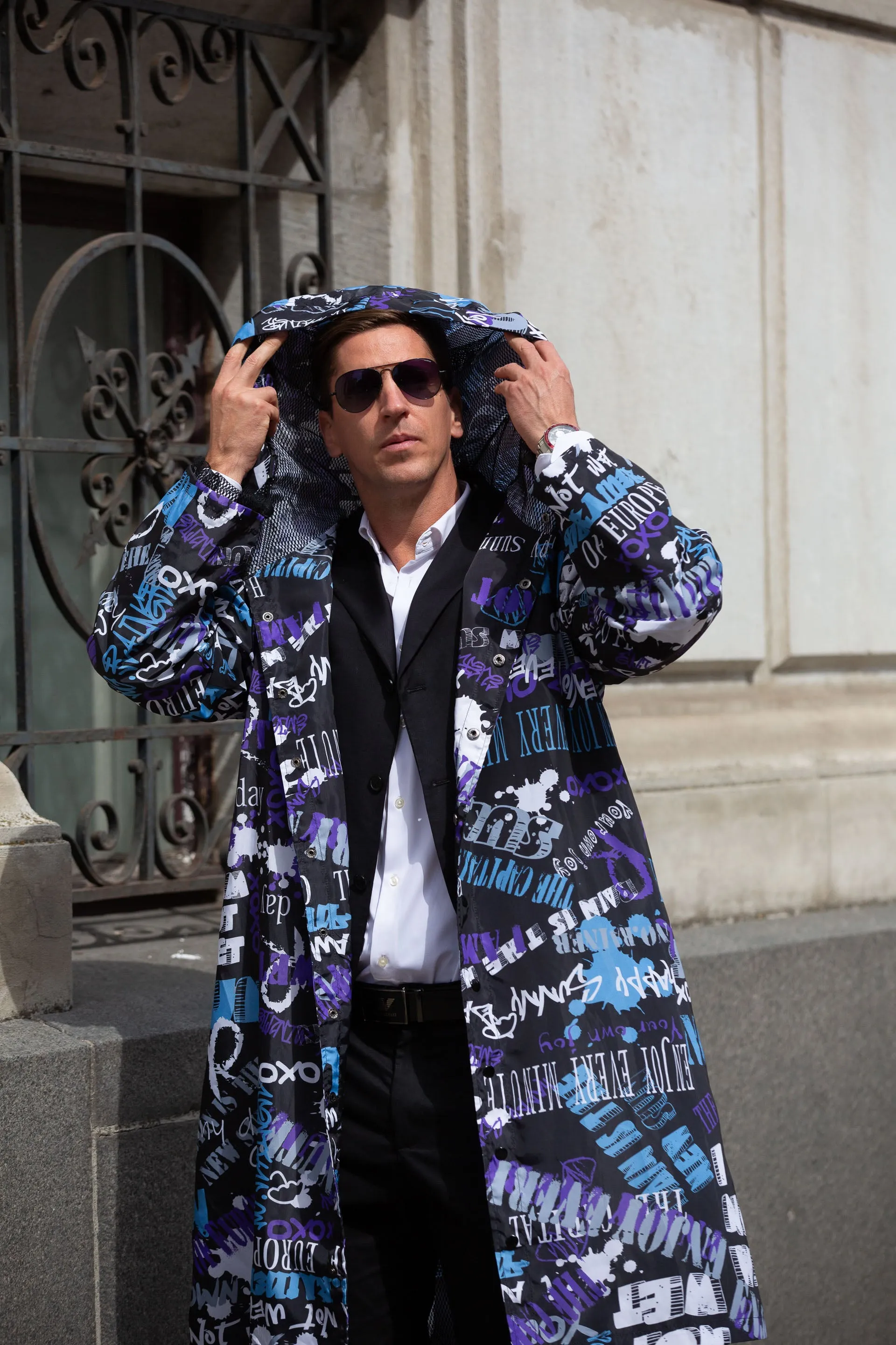Graffiti Men Poncho