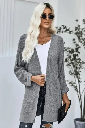 Gray Knit Cardigan