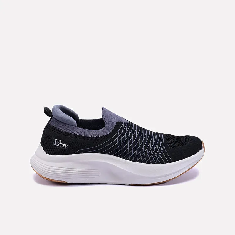Harbor Black Slip On Sneakers 0120508