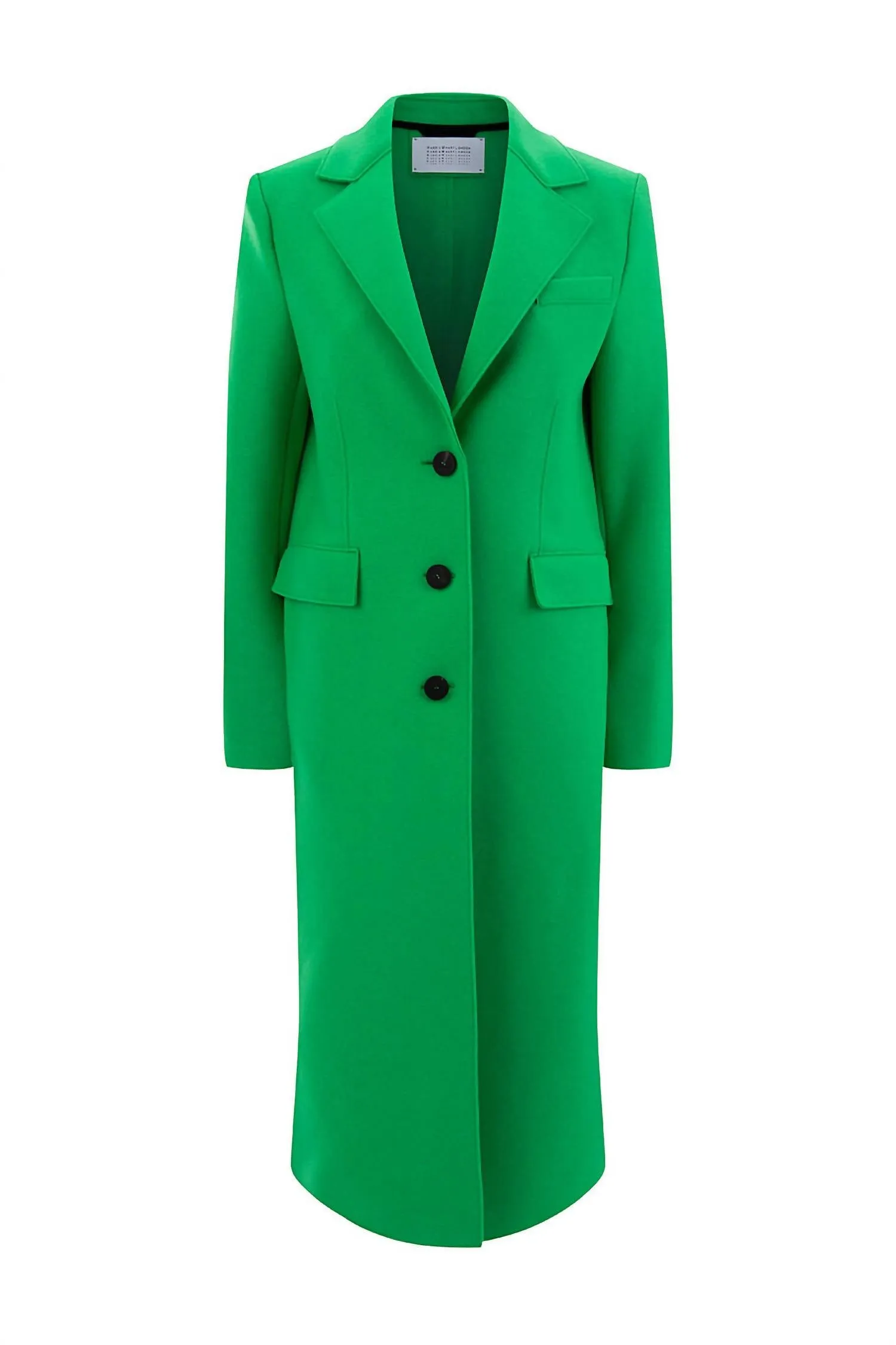 Harris Wharf - Single Breasted Coat With Shoulder Pads Pressed Wool