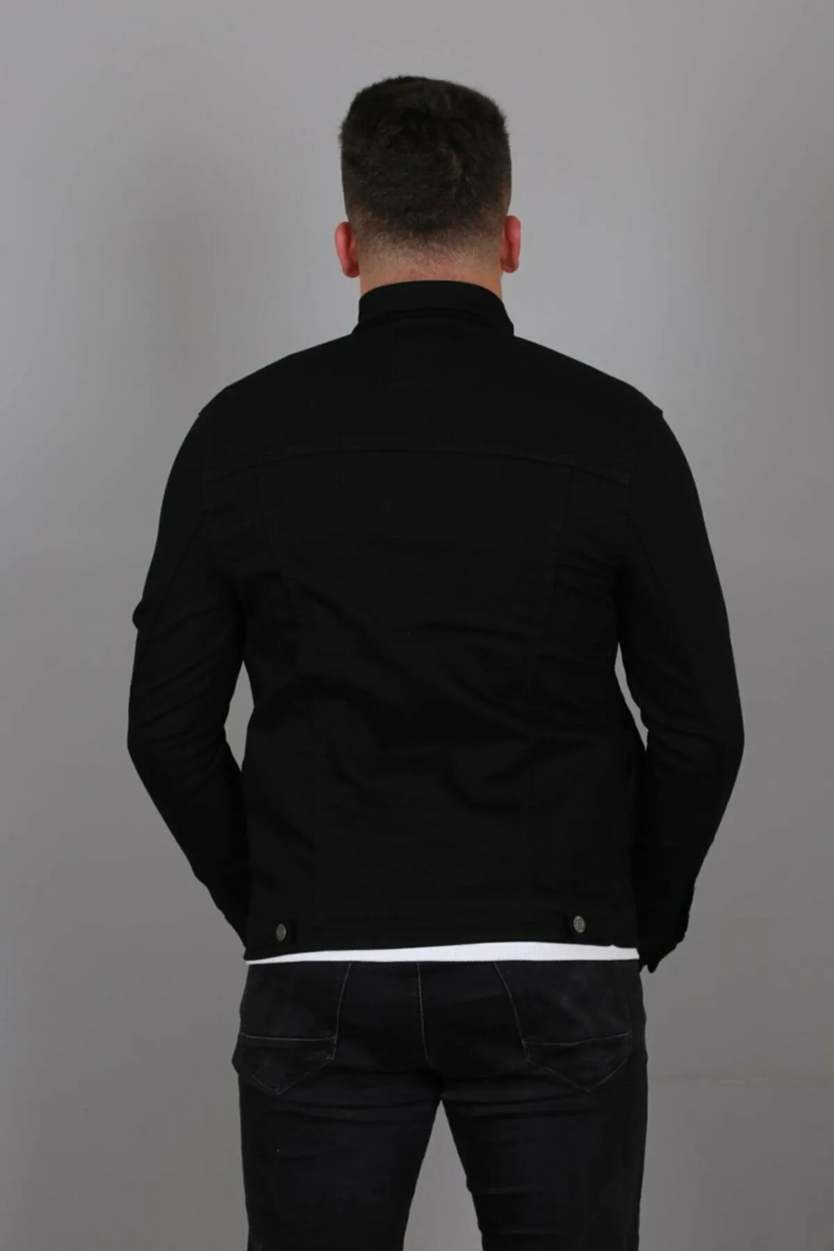 HB Mens Denim Jacket Stretchable Fine Lycra