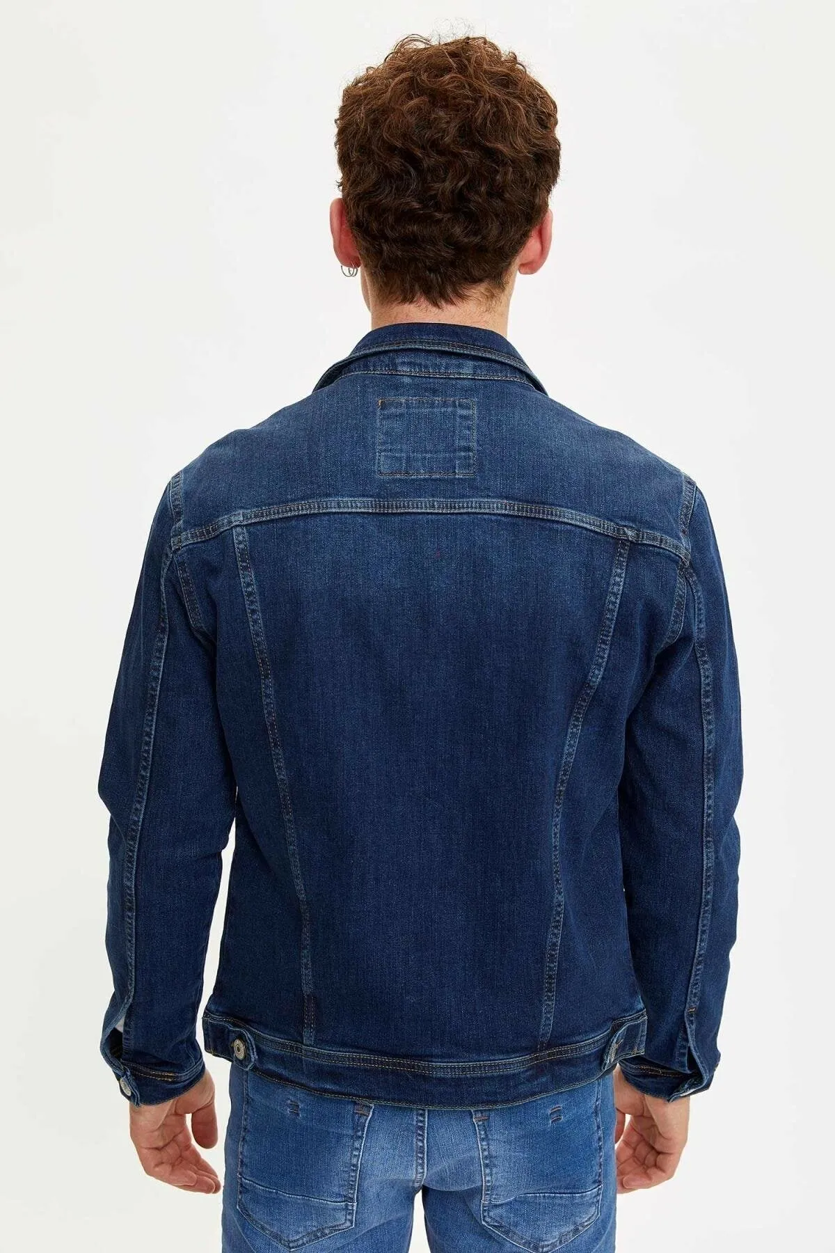 HB Mens Denim Jacket Stretchable Fine Lycra