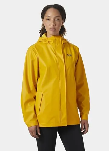 Helly Hansen Women's Moss Hooded Waterproof Windproof Raincoat, 344 Essential Yellow, Medium