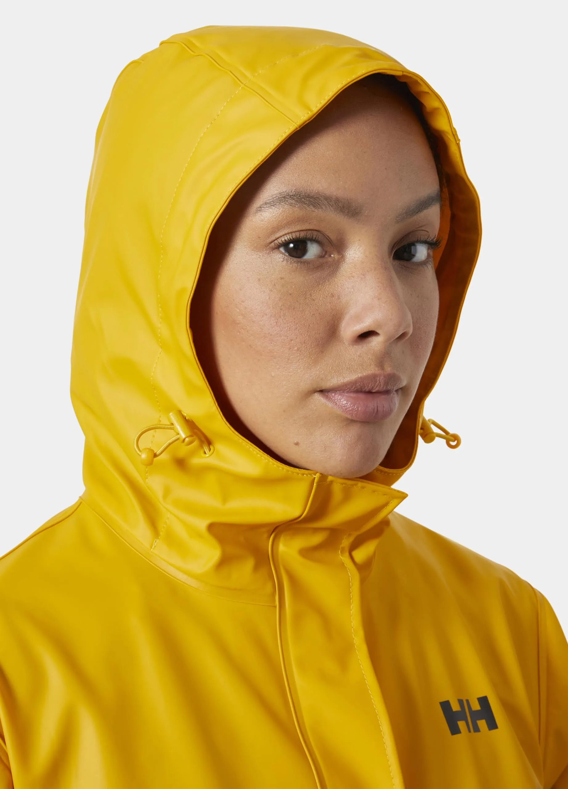 Helly Hansen Women's Moss Hooded Waterproof Windproof Raincoat, 344 Essential Yellow, Medium