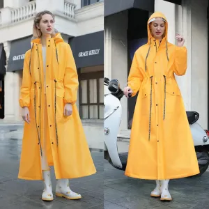 Hooded Raincoat Riding Riot Poncho with Pocket Electric Bicycle Adult Raincoat Wholesale Man's and Women's Long Rain Jacket