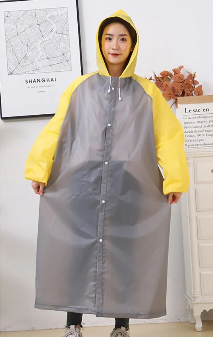 HULIANFU Reusable Thicken Women Men Rain Coat Waterproof Jacket Poncho Cloak Hood Hoodie Suit Raincoat For Tourism Fishing Cycling Hiking