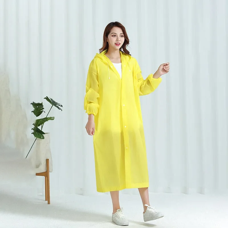 HULIANFU Reusable Thicken Women Men Rain Coat Waterproof Jacket Poncho Cloak Hood Hoodie Suit Raincoat For Tourism Fishing Cycling Hiking