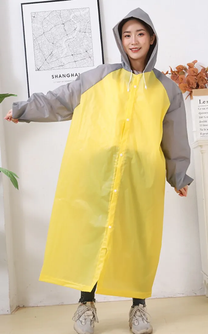 HULIANFU Reusable Thicken Women Men Rain Coat Waterproof Jacket Poncho Cloak Hood Hoodie Suit Raincoat For Tourism Fishing Cycling Hiking