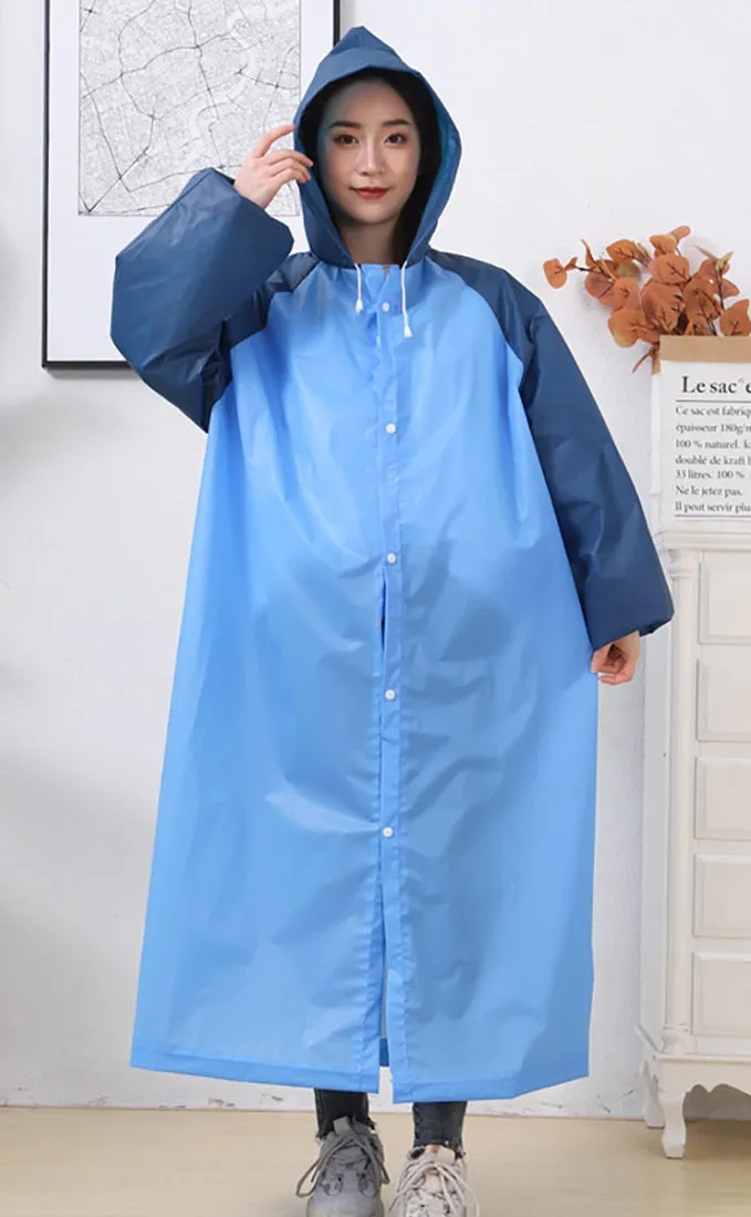 HULIANFU Reusable Thicken Women Men Rain Coat Waterproof Jacket Poncho Cloak Hood Hoodie Suit Raincoat For Tourism Fishing Cycling Hiking