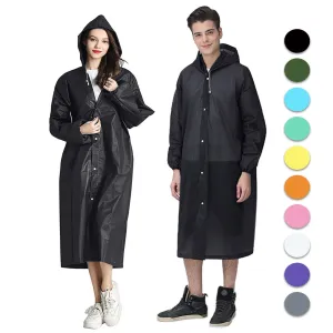 HULIANFU Reusable Thicken Women Men Rain Coat Waterproof Jacket Poncho Cloak Hood Hoodie Suit Raincoat For Tourism Fishing Cycling Hiking