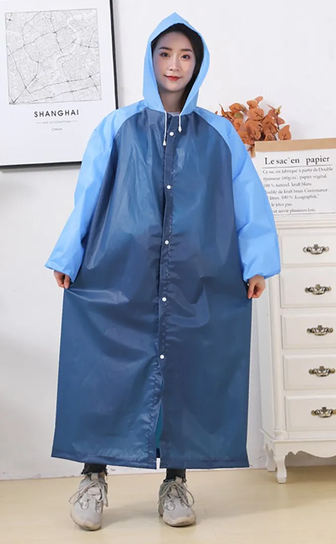 HULIANFU Reusable Thicken Women Men Rain Coat Waterproof Jacket Poncho Cloak Hood Hoodie Suit Raincoat For Tourism Fishing Cycling Hiking