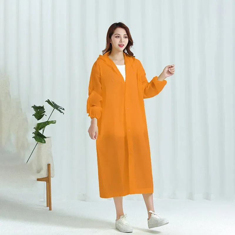 HULIANFU Reusable Thicken Women Men Rain Coat Waterproof Jacket Poncho Cloak Hood Hoodie Suit Raincoat For Tourism Fishing Cycling Hiking