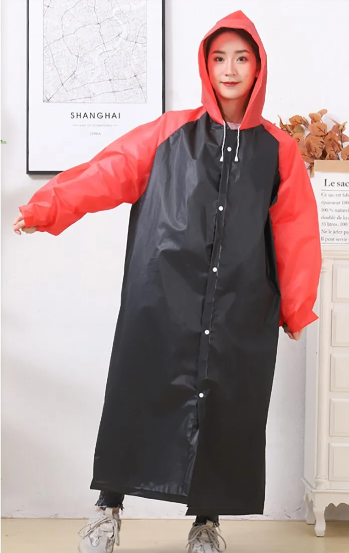 HULIANFU Reusable Thicken Women Men Rain Coat Waterproof Jacket Poncho Cloak Hood Hoodie Suit Raincoat For Tourism Fishing Cycling Hiking