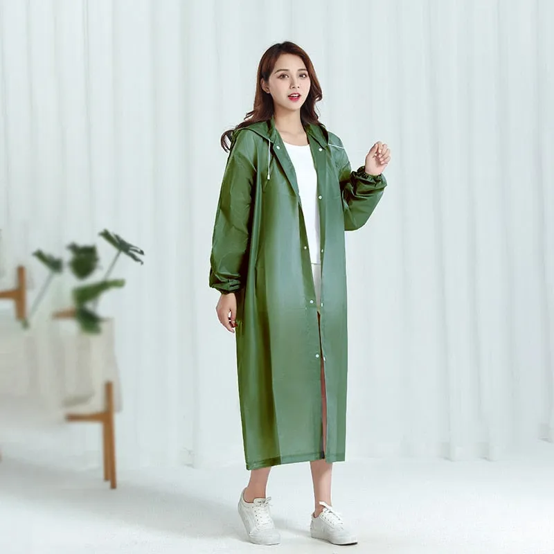 HULIANFU Reusable Thicken Women Men Rain Coat Waterproof Jacket Poncho Cloak Hood Hoodie Suit Raincoat For Tourism Fishing Cycling Hiking