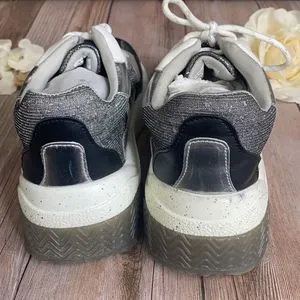 INC Black/Grey/Silver Bubble Sneakers 7.5