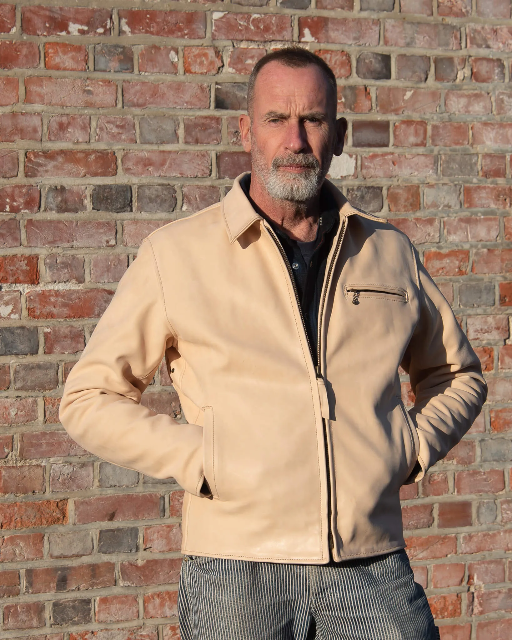 Iron Heart x Simmons Bilt Horsehide Jacket - The Bareback - Natural