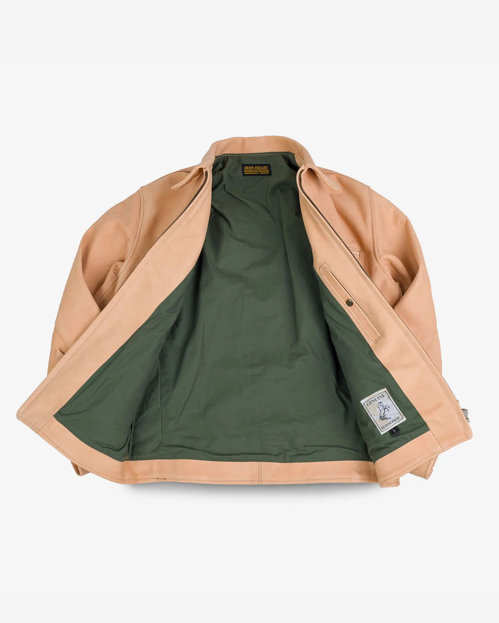 Iron Heart x Simmons Bilt Horsehide Jacket - The Bareback - Natural