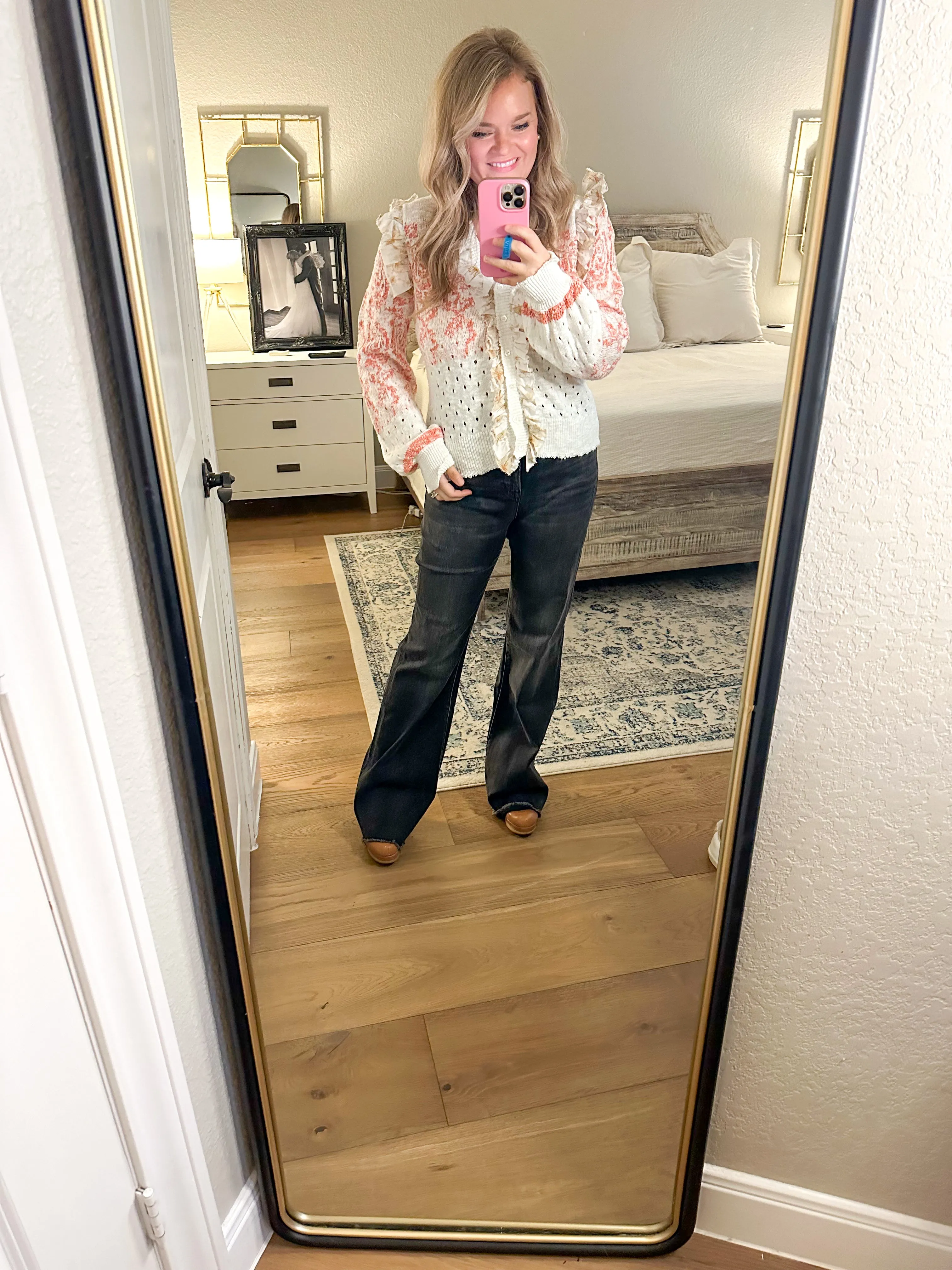Ivory Ruffle Cardigan
