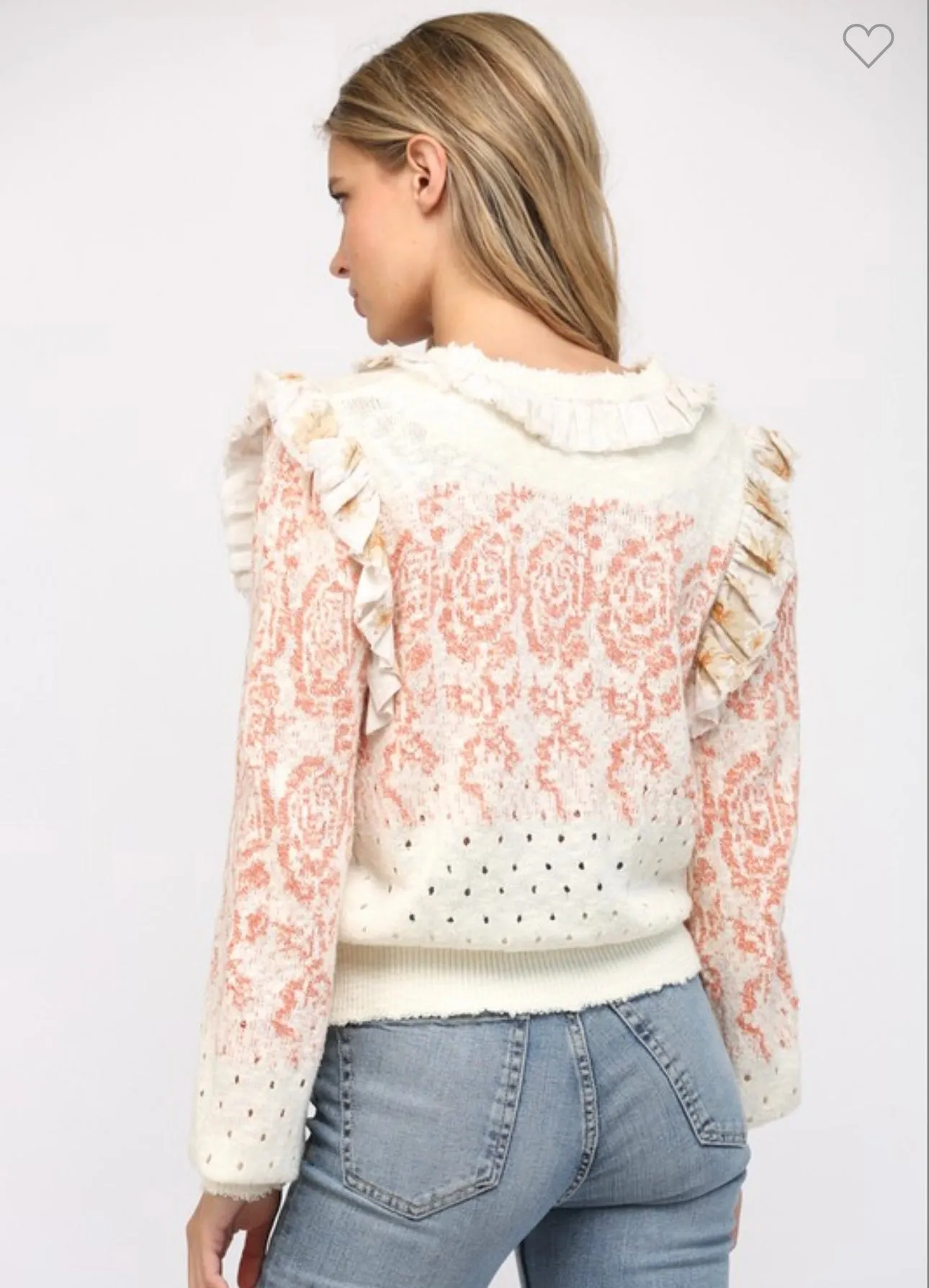 Ivory Ruffle Cardigan