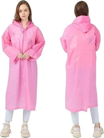 K Kudos Enterprise Themodernkart Unisex Raincoat With Hood | Waterproof Rain Poncho | EVA Material | Reusable | Lightweight | Universal Size | Raincoat for Men and Women