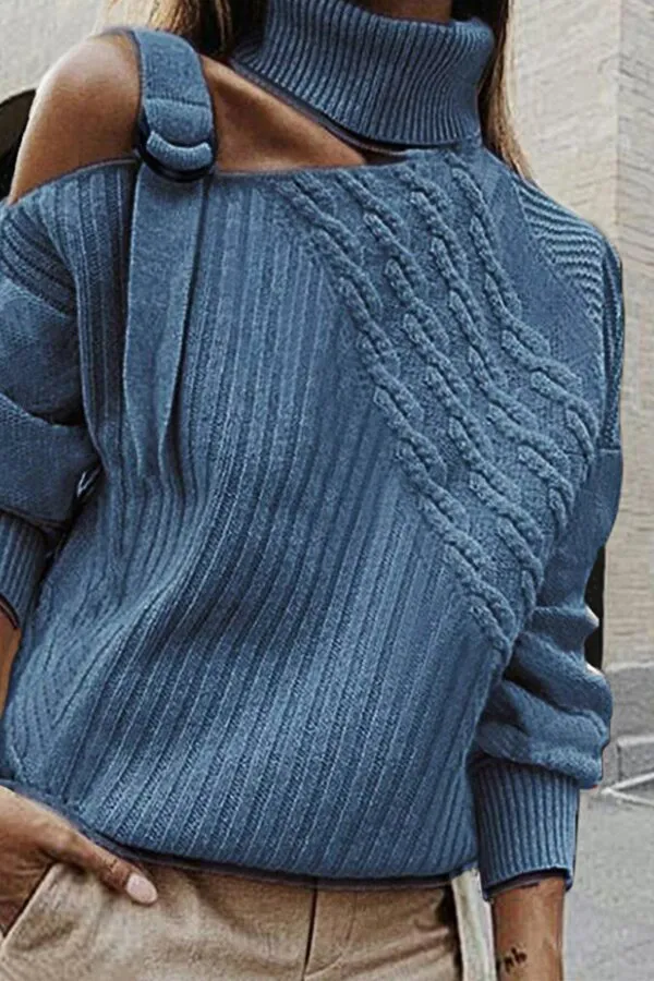 Knitting High Collar Sweater