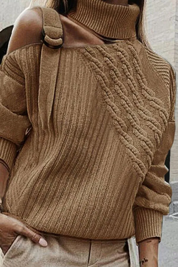 Knitting High Collar Sweater