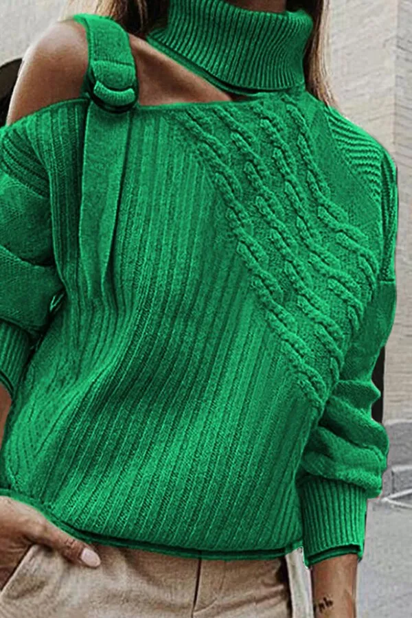 Knitting High Collar Sweater