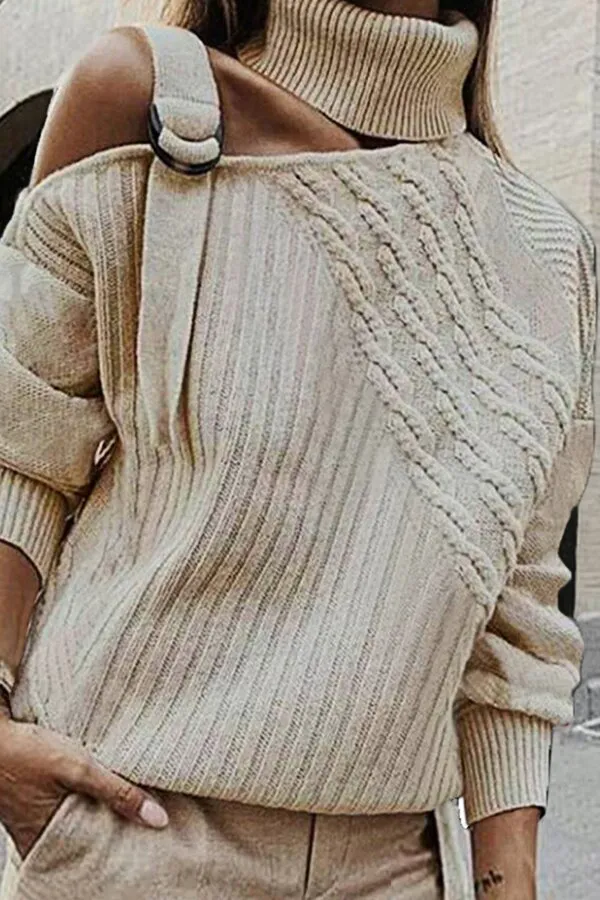 Knitting High Collar Sweater
