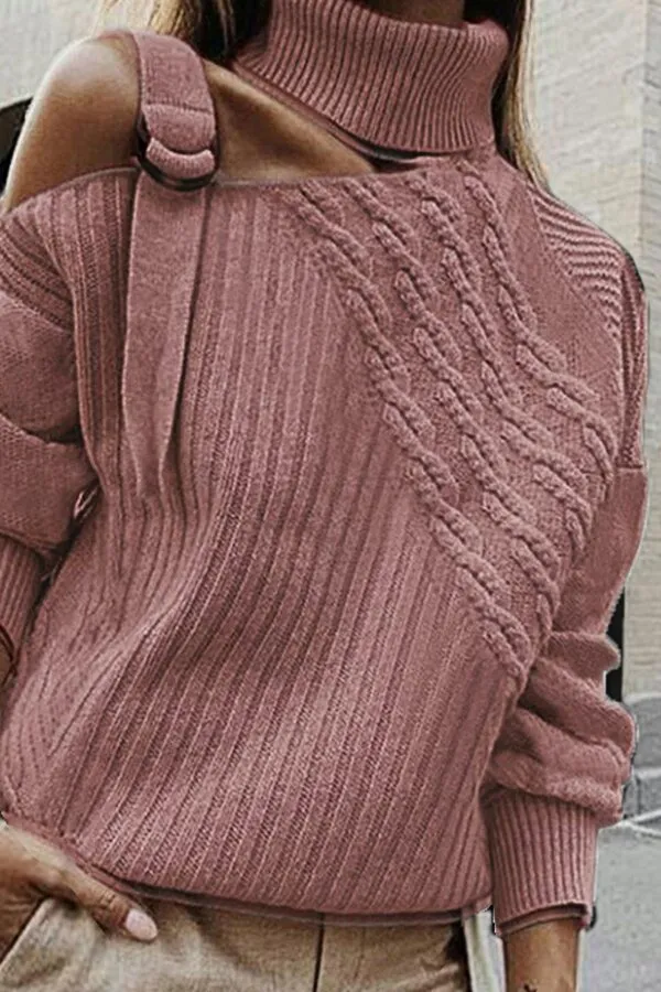 Knitting High Collar Sweater