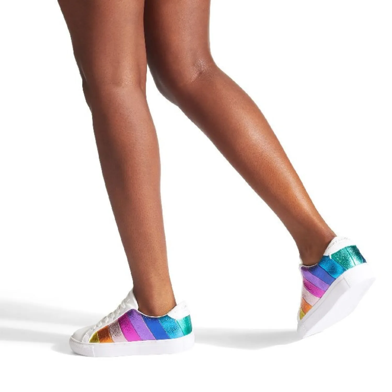 KURT GEIGER LANE-RAINBOW STRIPE SNEAKERS