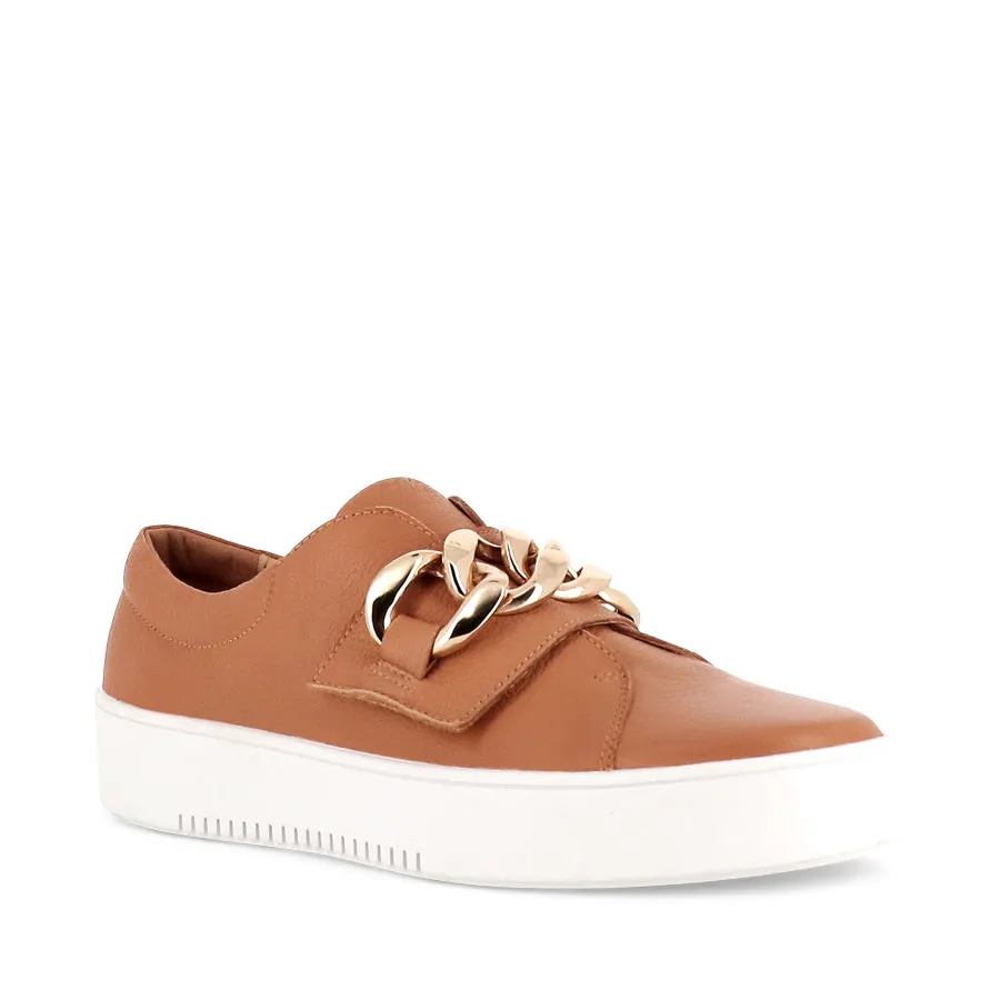 LAYAN - SCOTCH LEATHER/GOLD TRIM