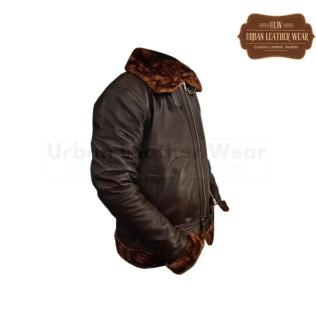Leather Bomber Jackets for Men Aviator RAF Bomber Jacket