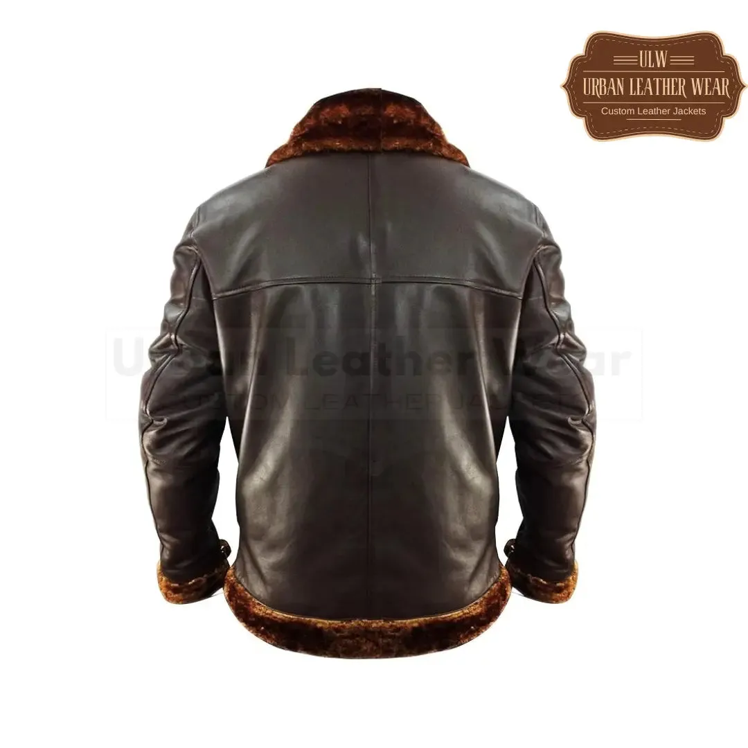 Leather Bomber Jackets for Men Aviator RAF Bomber Jacket