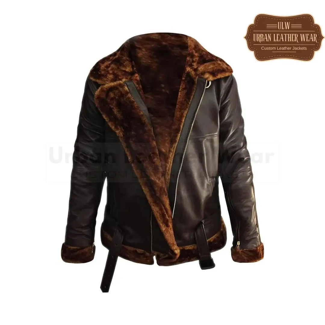 Leather Bomber Jackets for Men Aviator RAF Bomber Jacket