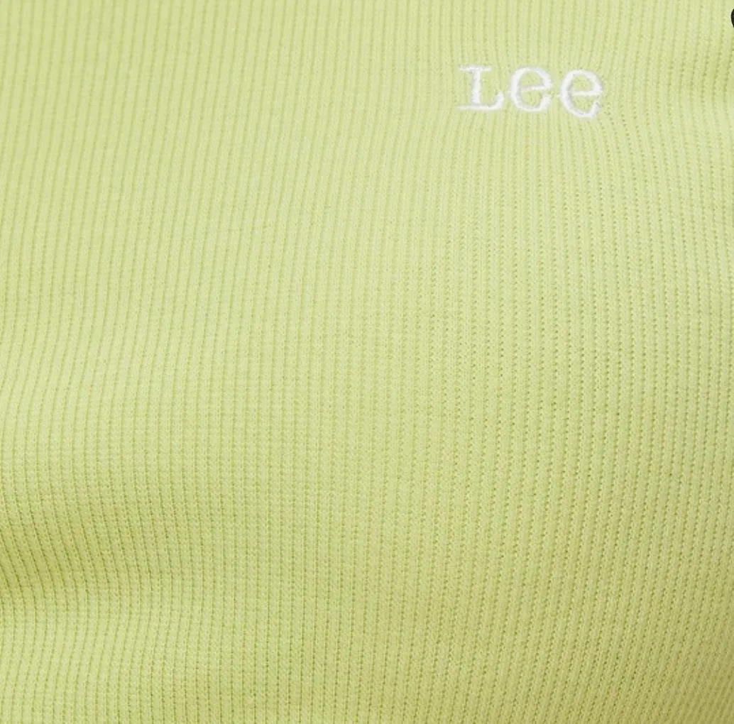 Lee Womens Cropped Lime Sherbert Shirt Size 14 (New)