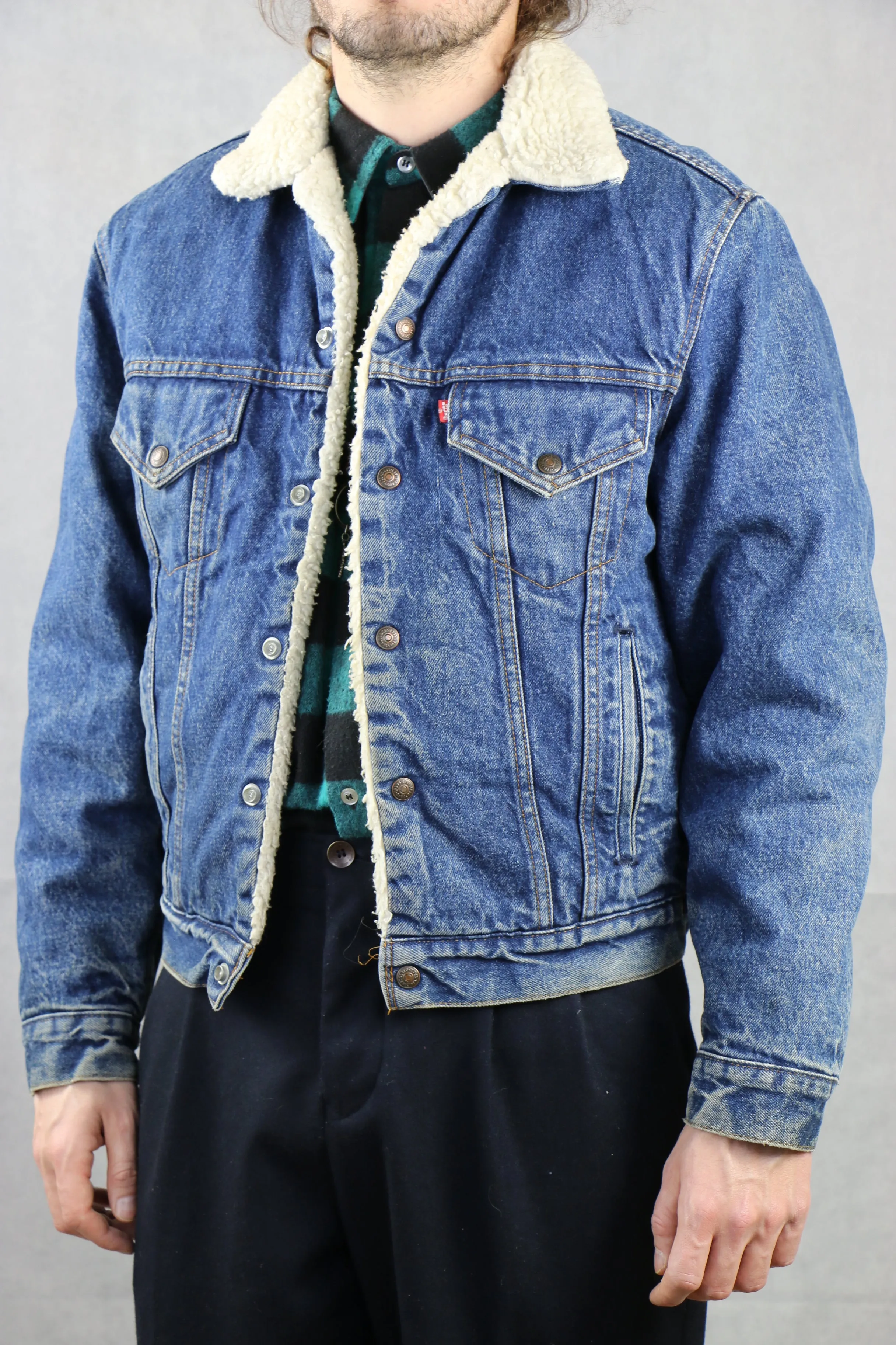 Levi's 'Red Tag' Made in U.S.A. Sherpa Denim Jacket '38R'