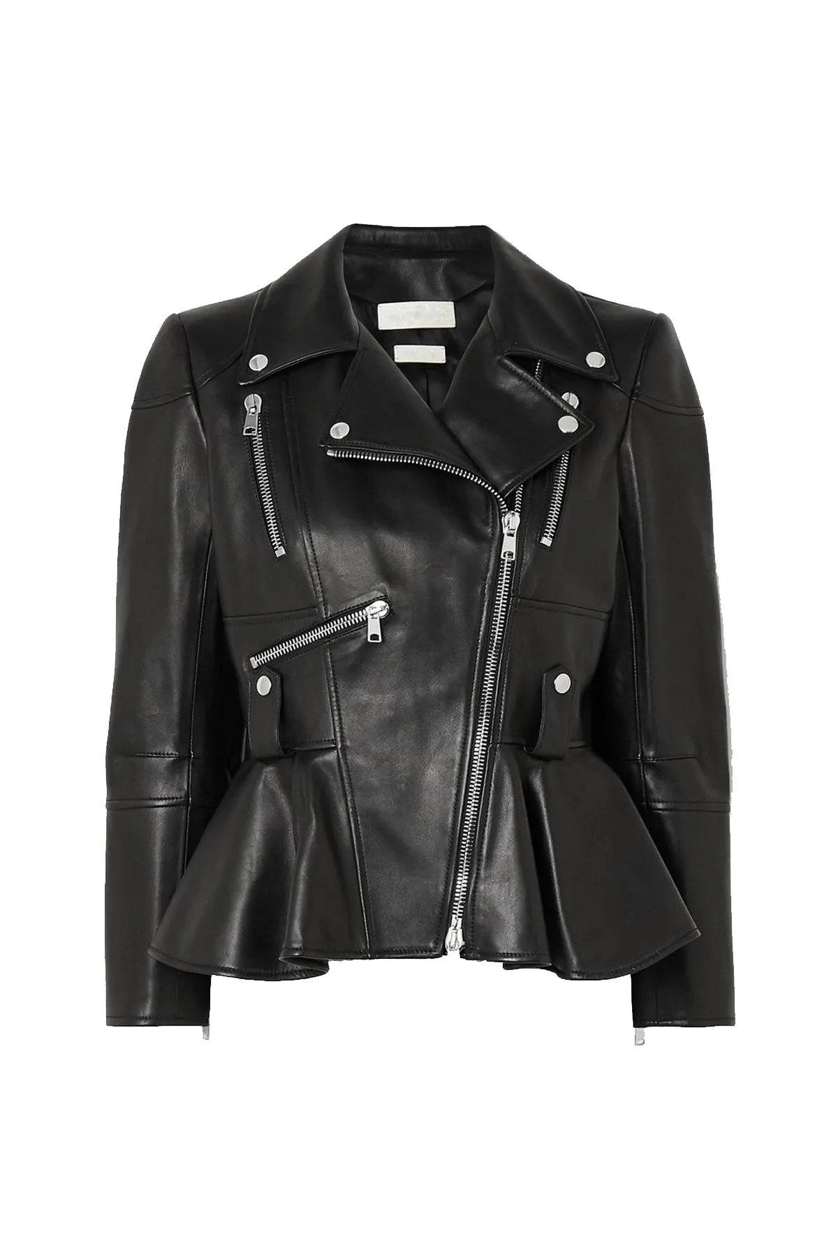 Luckbringer Black Leather Biker Jacket