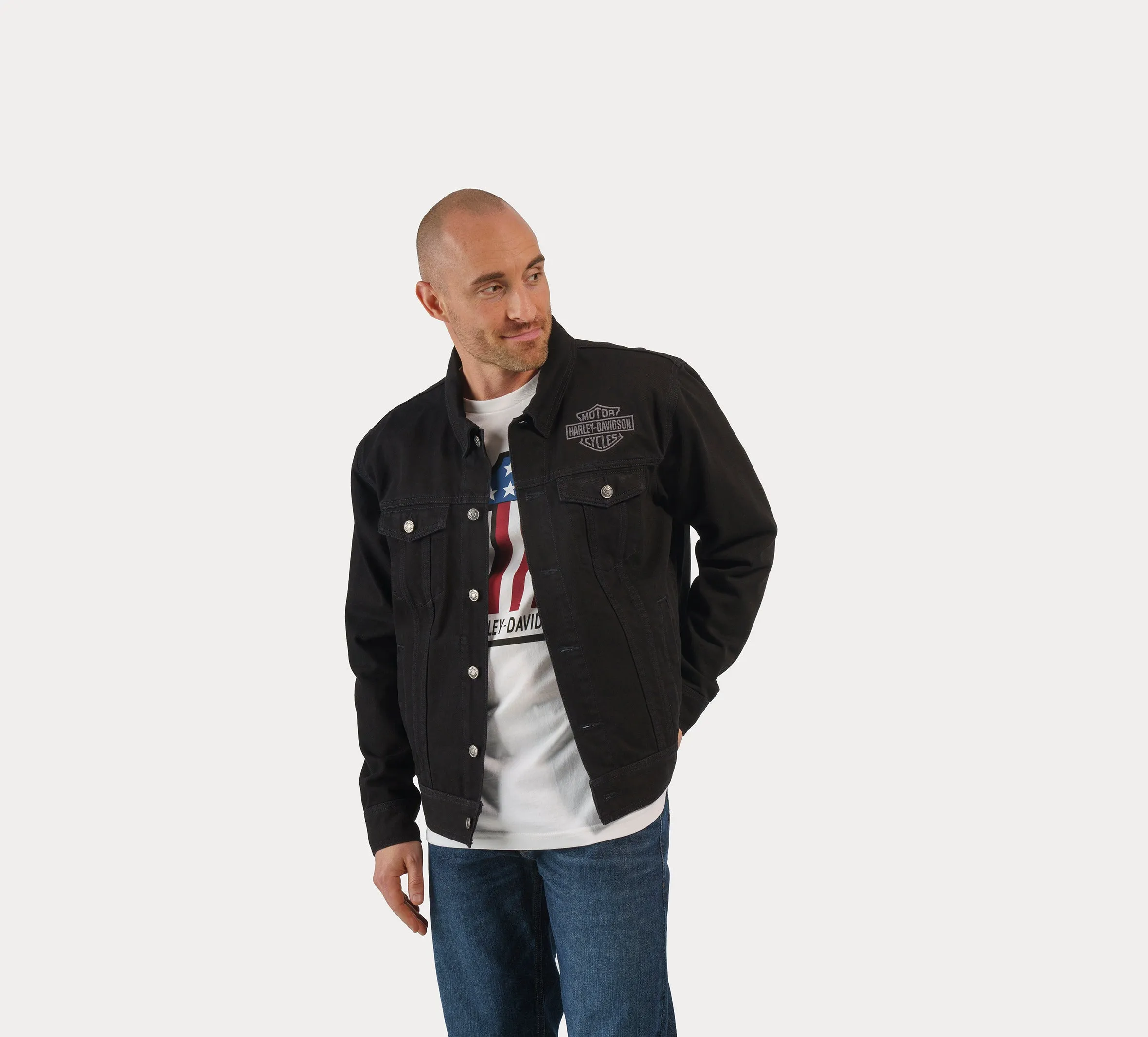 Men's Harley-Davidson Denim Jacket - Black