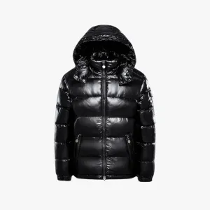 Men's Puffer Jacket with Cozy Hood - Stylish Winter Outerwear for Cold Weather