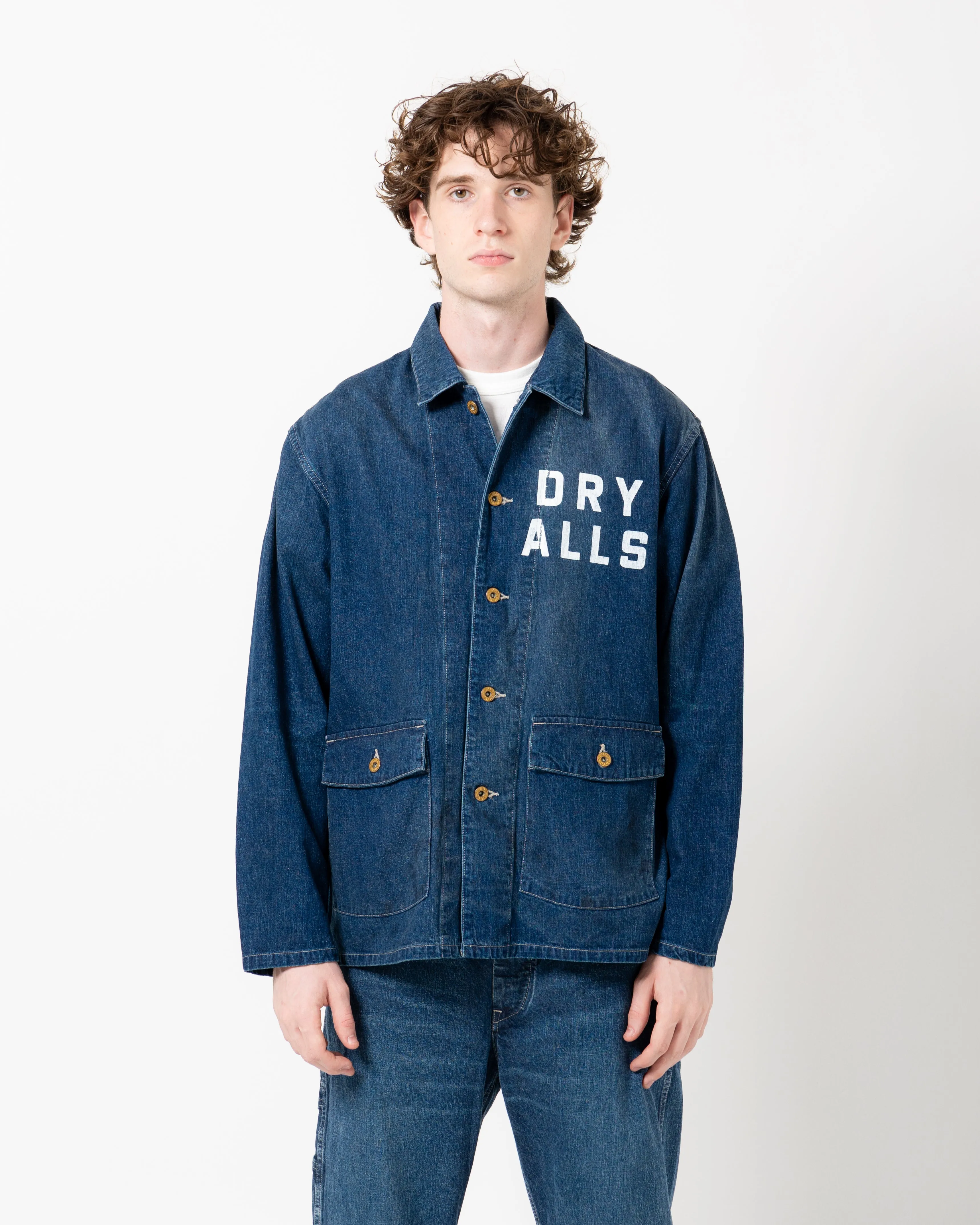 Military Denim Coverall Jacket | Indigo