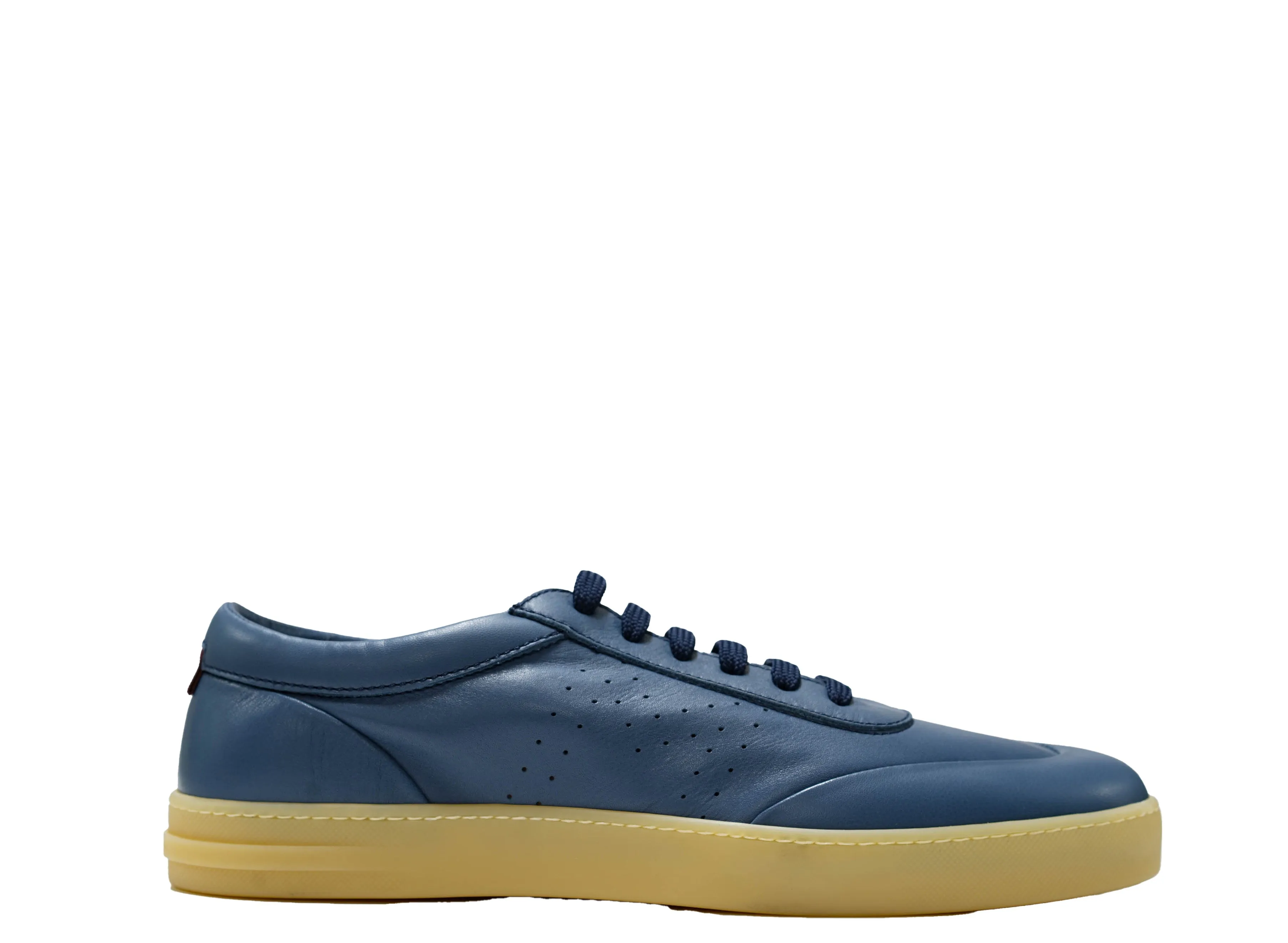 Moreschi Men's Blue Marine Leather Sneaker 44428 30% off