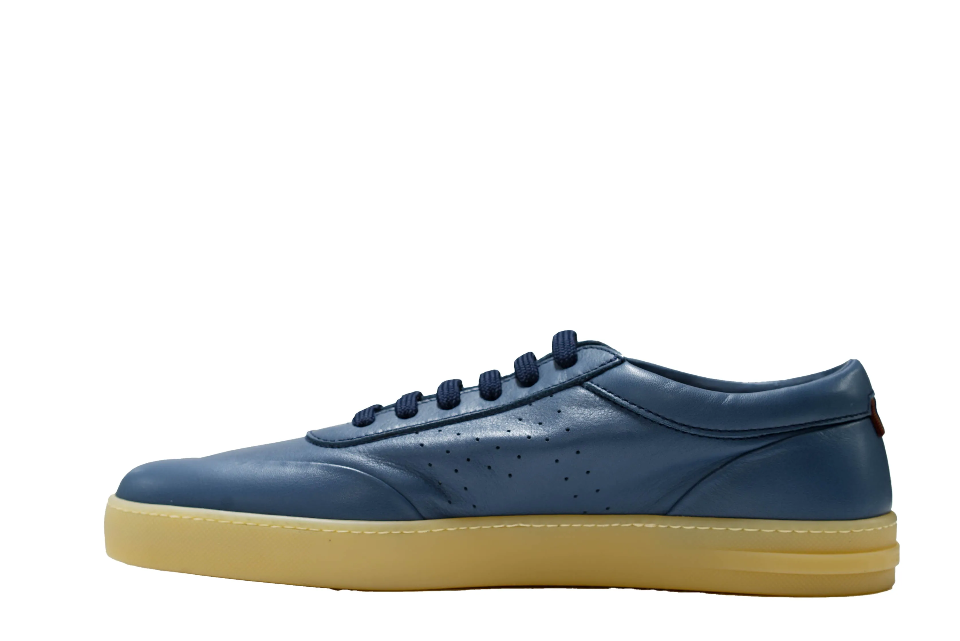 Moreschi Men's Blue Marine Leather Sneaker 44428 30% off
