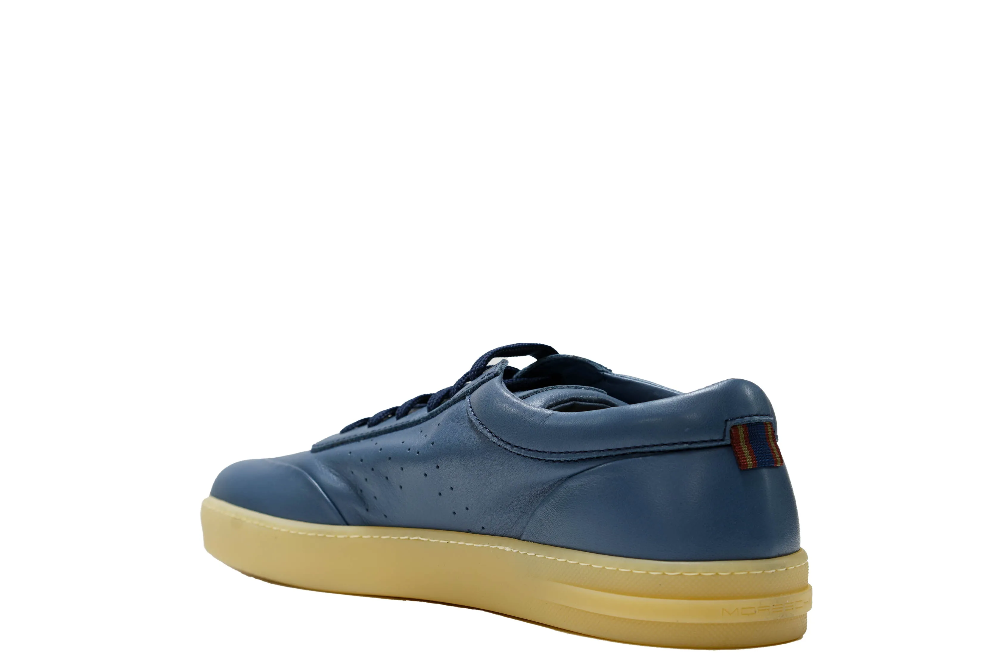 Moreschi Men's Blue Marine Leather Sneaker 44428 30% off