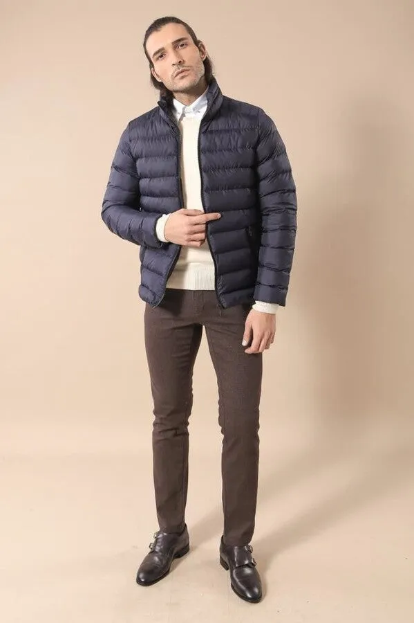 Navy Short Men Down Jacket | Wessi