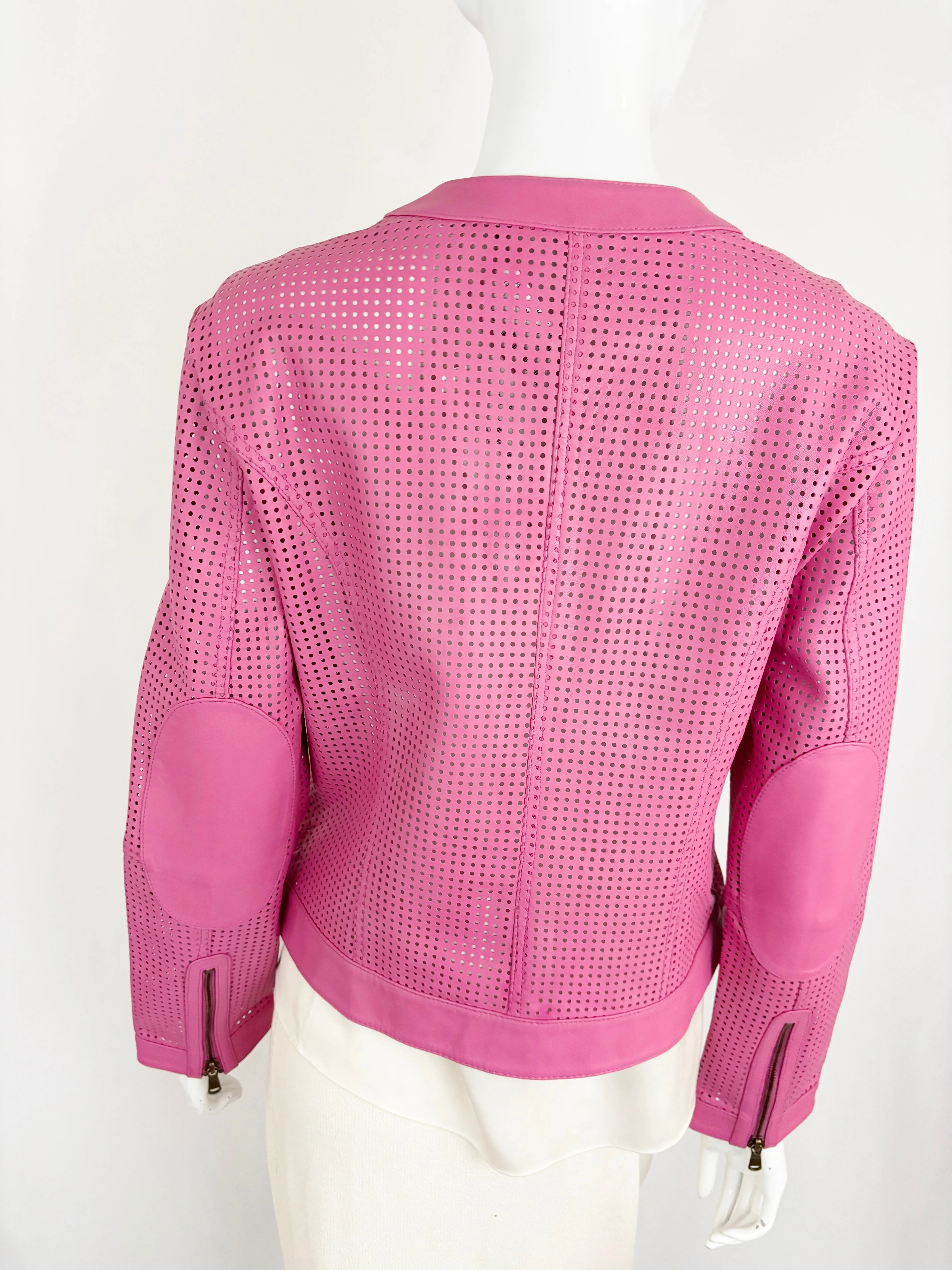 NEW Iris Setlakwe Leather Perforated Jacket Size 8
